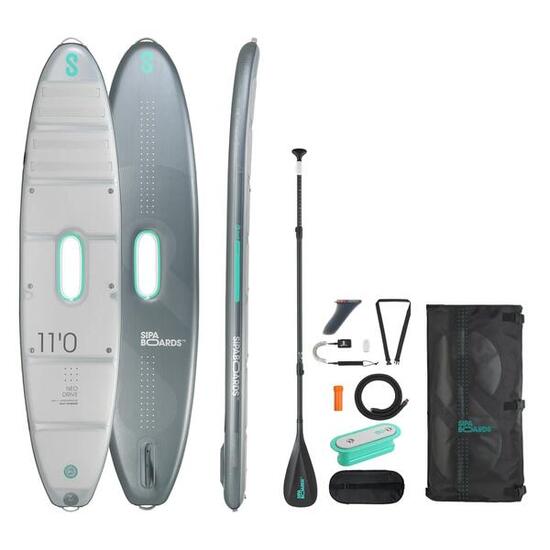 SipaBoards Neo Electric e-SUP 336x77x15 cm, zilver, 125 kg capaciteit