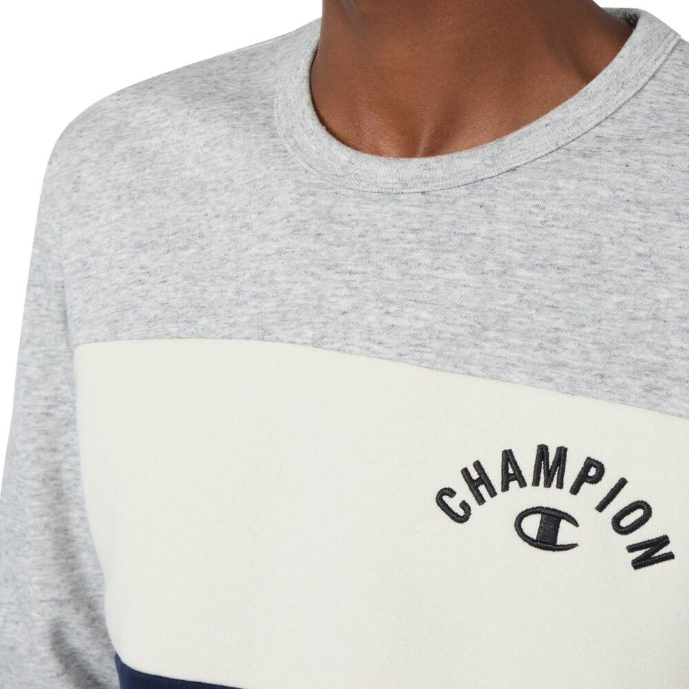 Champion crewneck sweater lichtgrijs heren 2/4