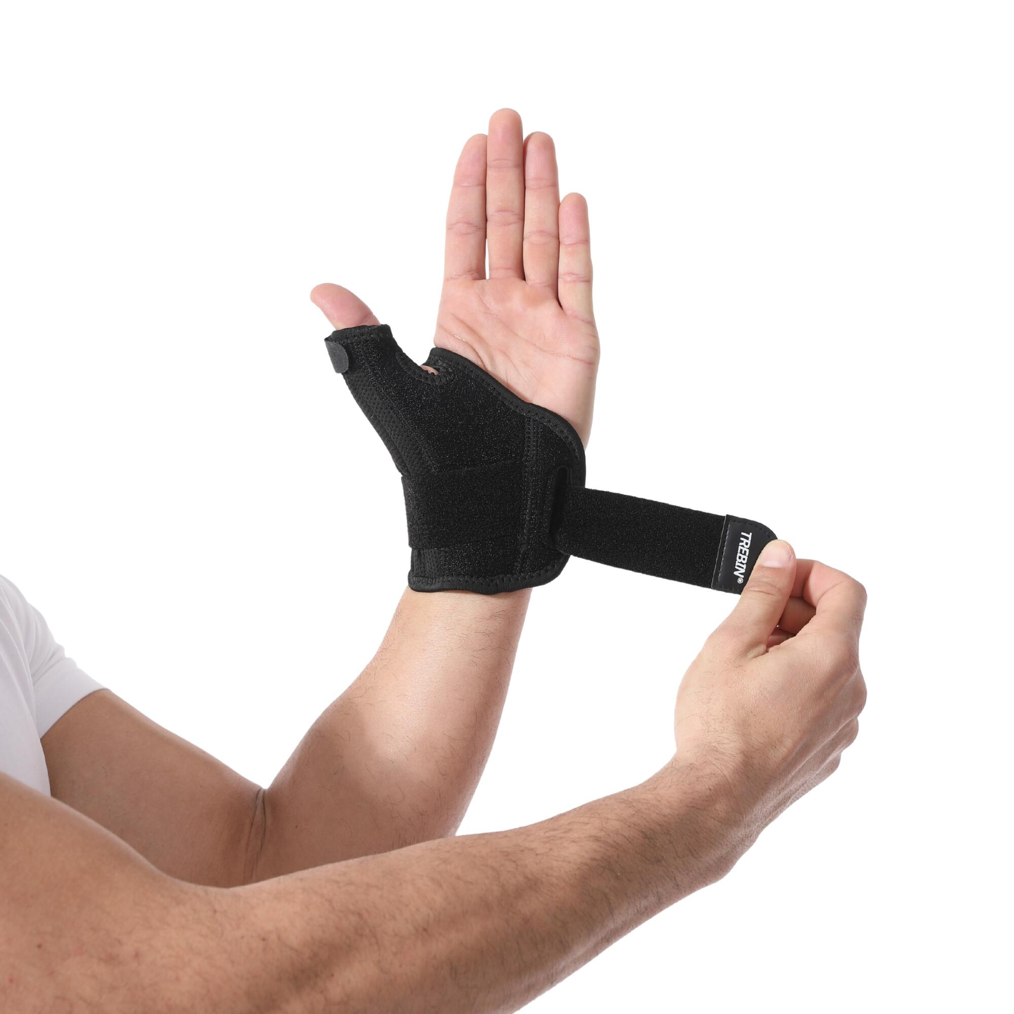 Unisex Duimbrace Artrose Overbelasting Klitteband Spalk One Size Zwart 3/7