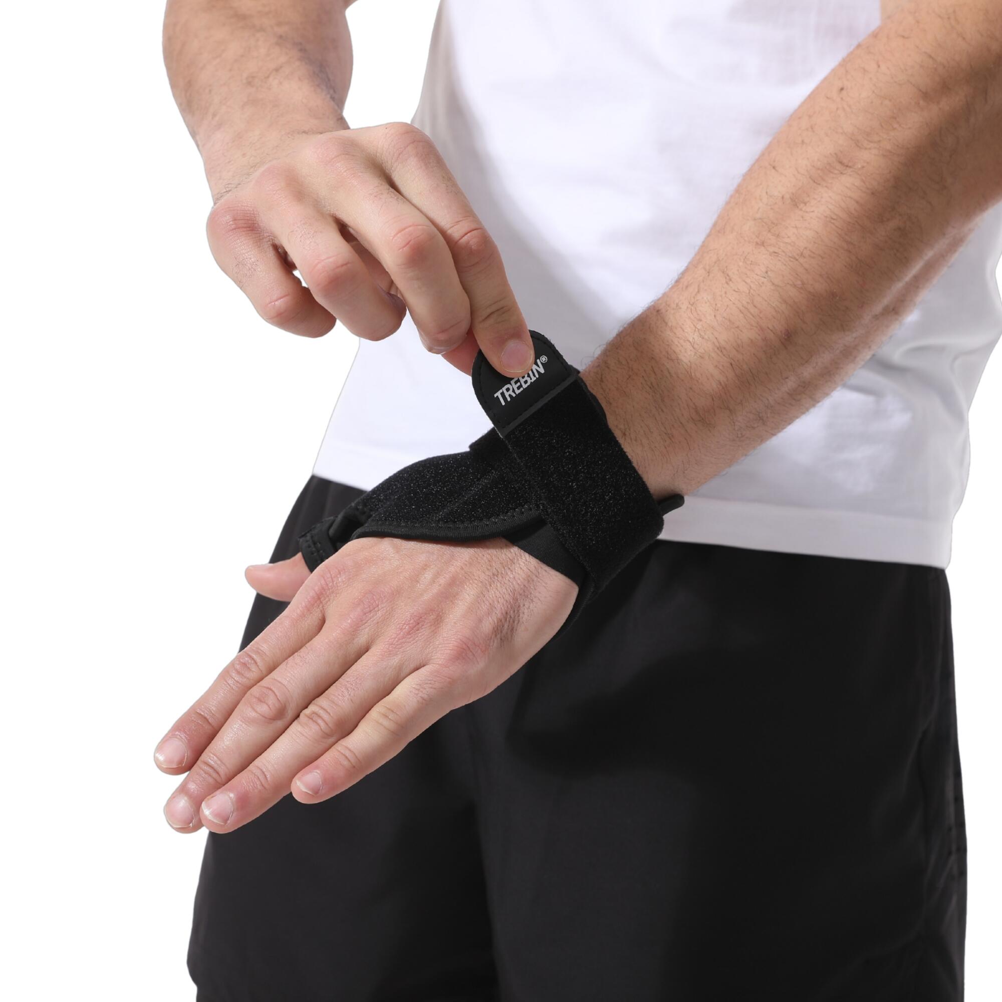 Unisex Duimbrace Artrose Overbelasting Klitteband Spalk One Size Zwart 4/7