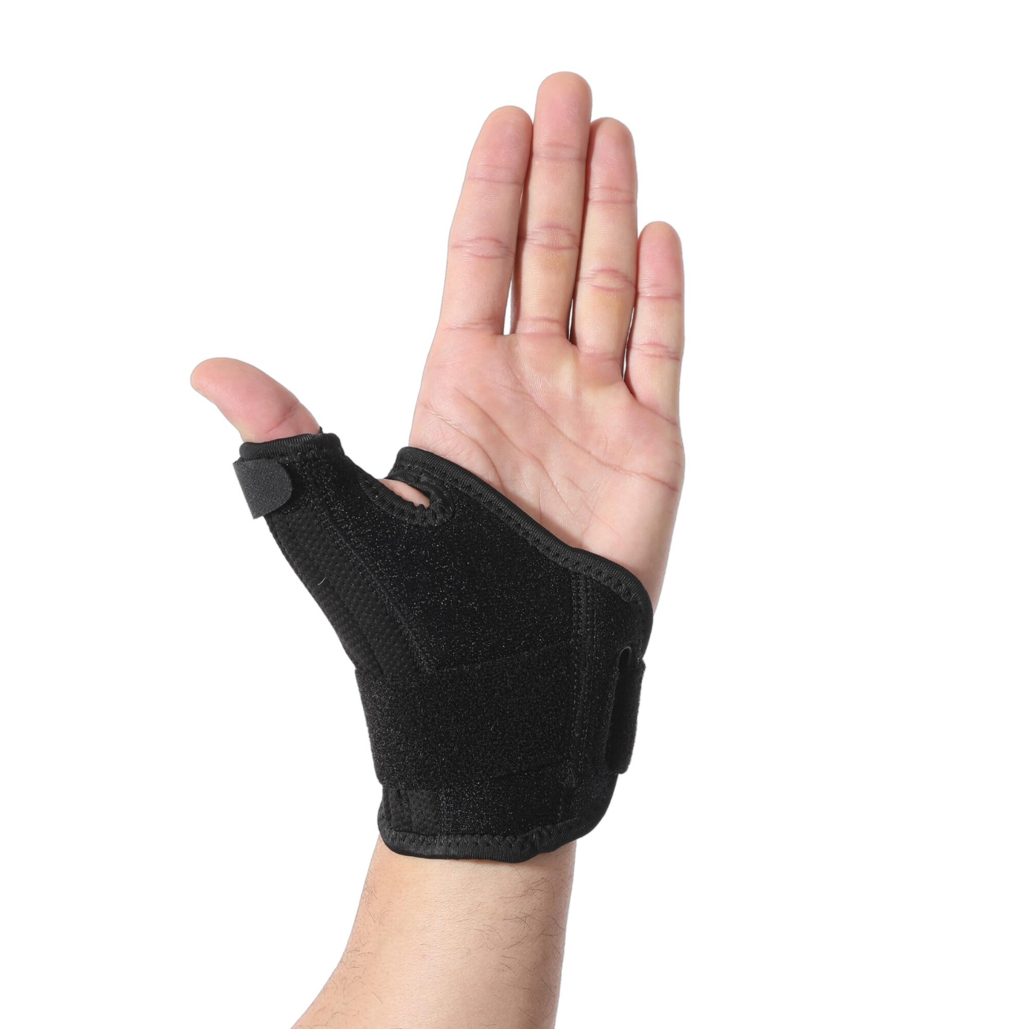 Unisex Duimbrace Artrose Overbelasting Klitteband Spalk One Size Zwart 6/7