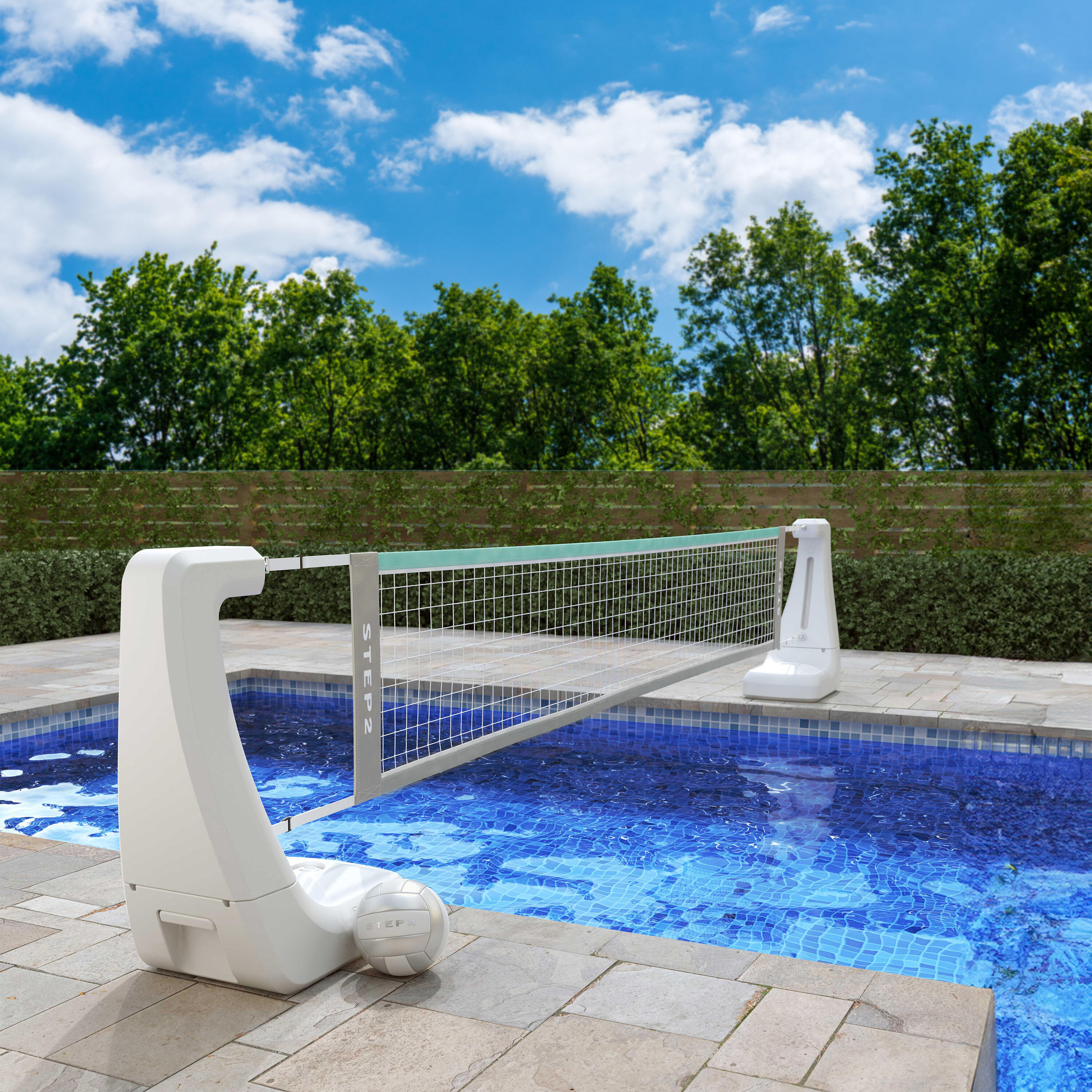 Step2 Vero Poolside Volleyballnetz aus weißem Kunststoff 4/6