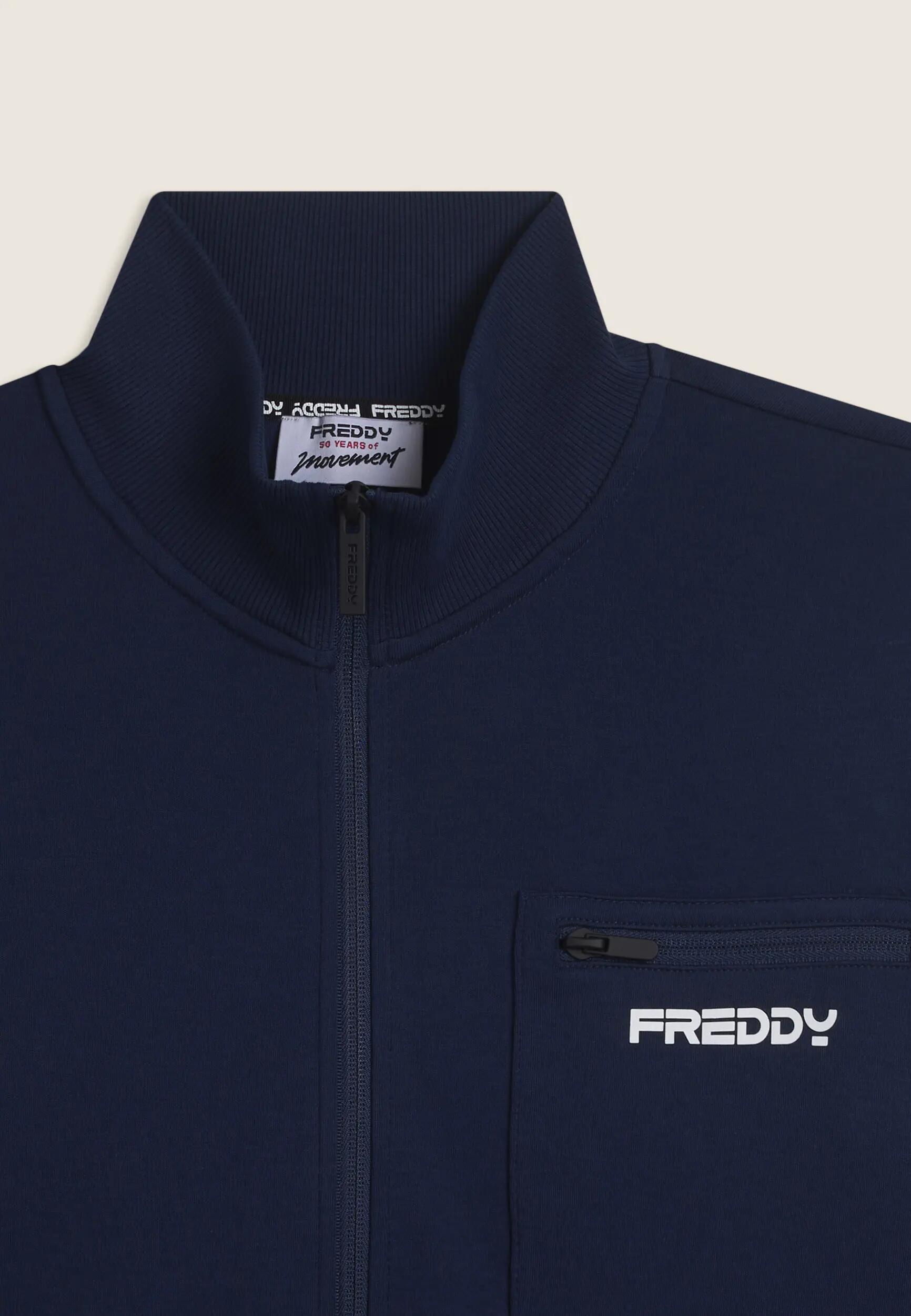 Tuta uomo zip e collo alto in cotone Interlock 3/3