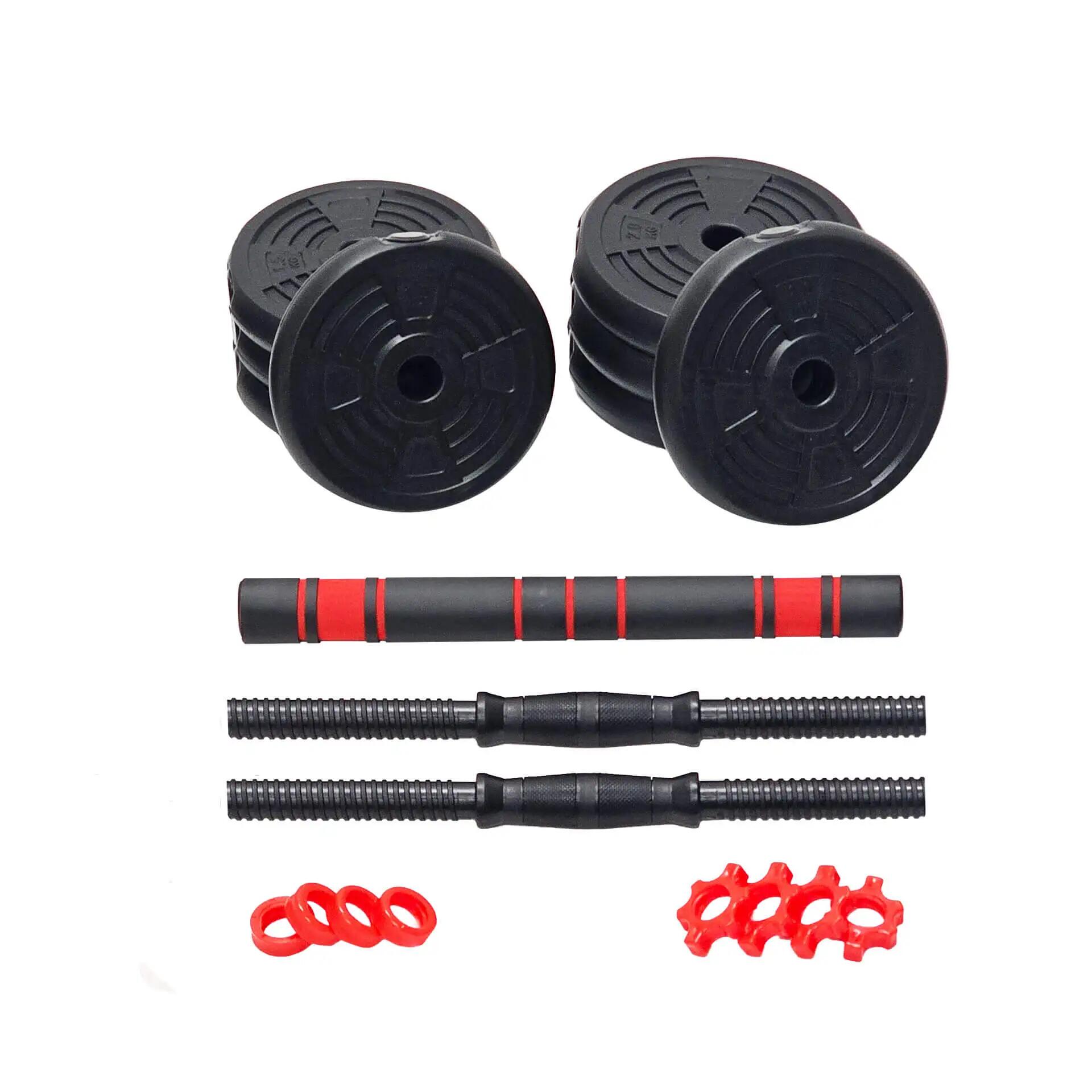Set haltères 2-en-1 15 kg – haltères & barre longue 2/4