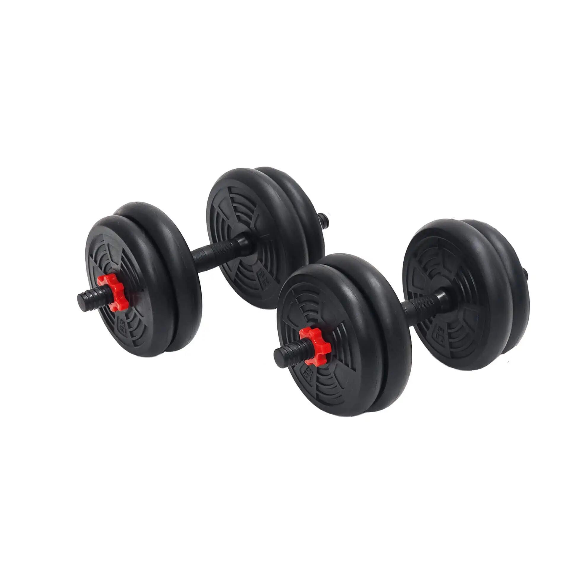 Set haltères 2-en-1 15 kg – haltères & barre longue 4/4