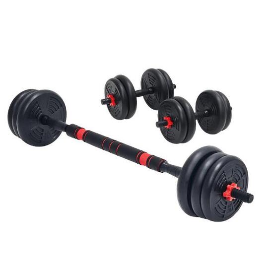 2-in-1 Hantelset 15 kg – Kurzhantel & Langhantel in einem