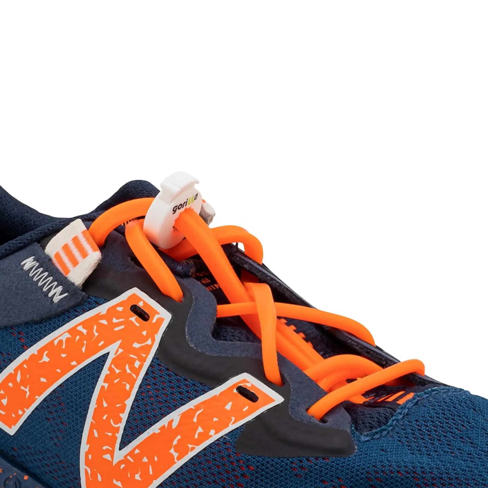 Snelle Triathlon Elastische Siliconen Veters Zonder knoop - fluorescerend oranje 2/5