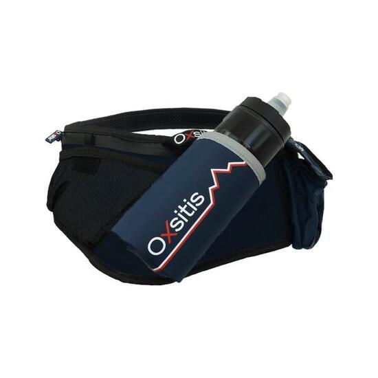 Ceinture porte-bidon Hydrabelt pour le trail/running - Blanc/Bleu