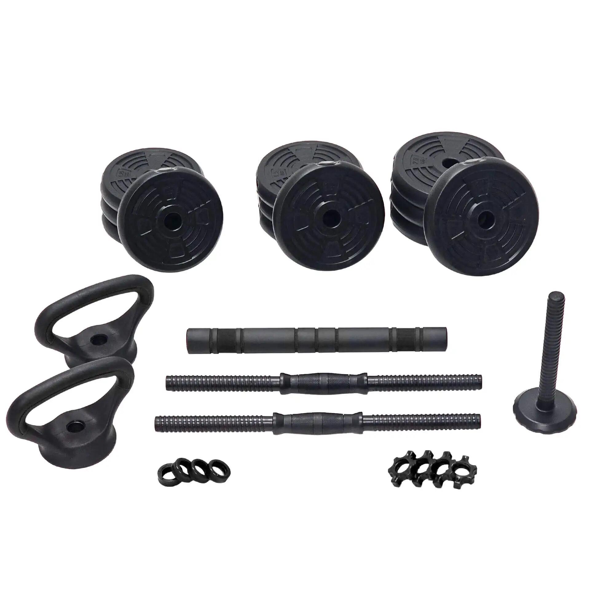 Haltères 4-en-1 20 kg – Haltère, barre, kettlebell réglable 2/7