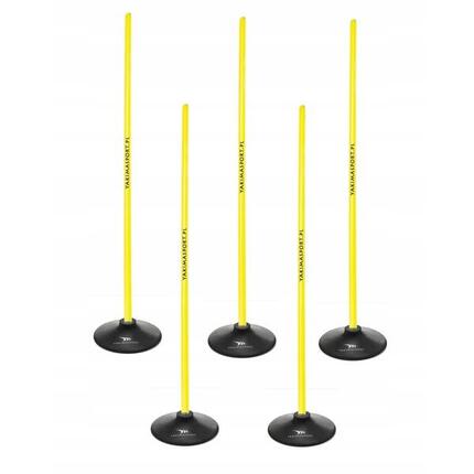 Tor przeszkód slalomowy 100cm laski + podstawa 1,5kg Żółte