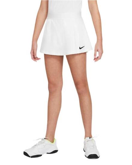 NIKE Court Dri-FIT Victory Jupe de Tennis Filles Blanc Taille L
