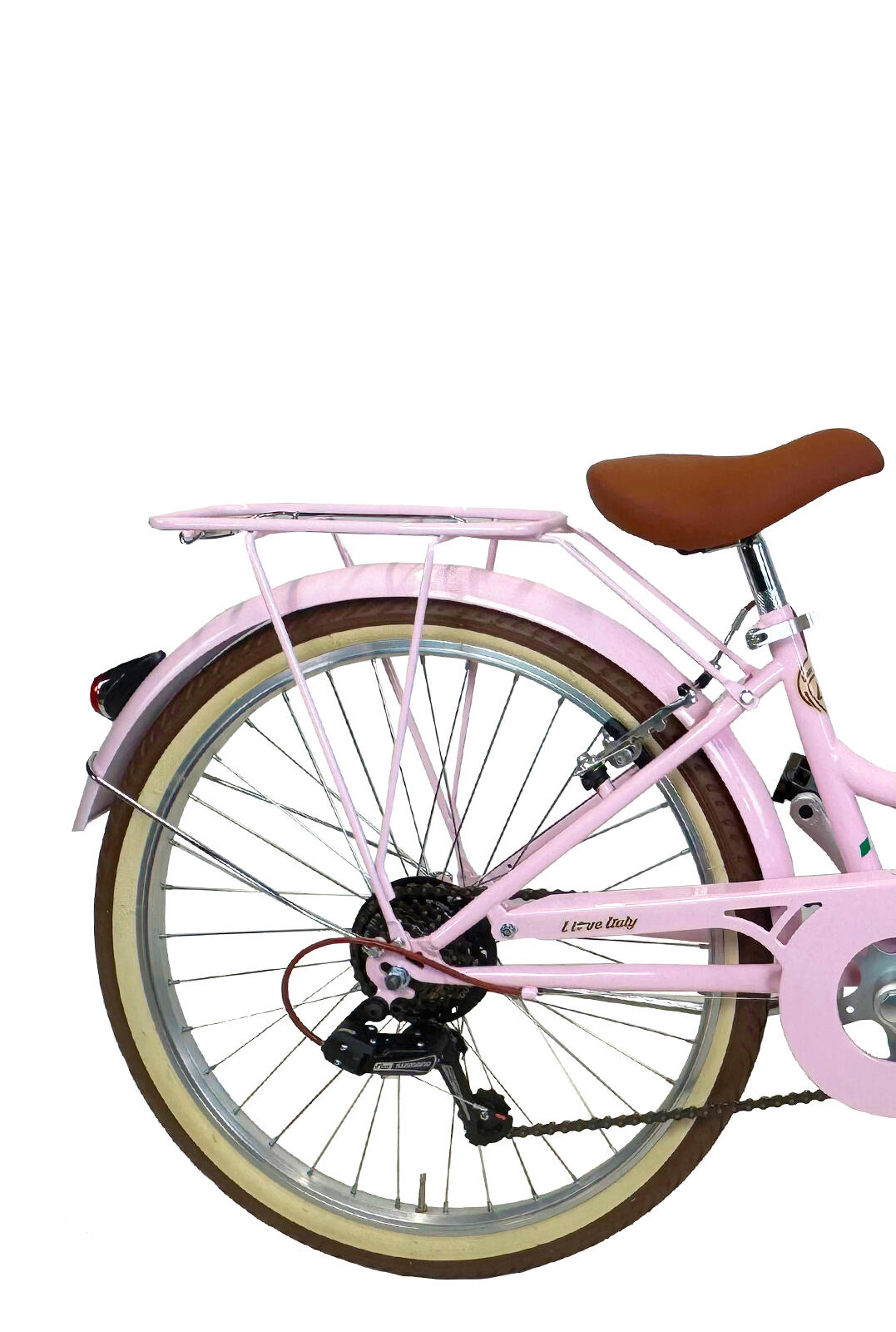 Meisjesfiets Dolce Vita CAPPUCCINO 24" 6V met mand - Roze 2/3