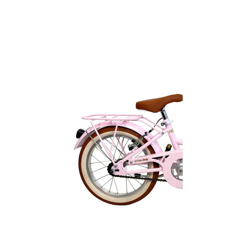 Bicicletă pentru fete Dolce Vita by Canellini CAPPUCCINO 16" cu coș - Roz