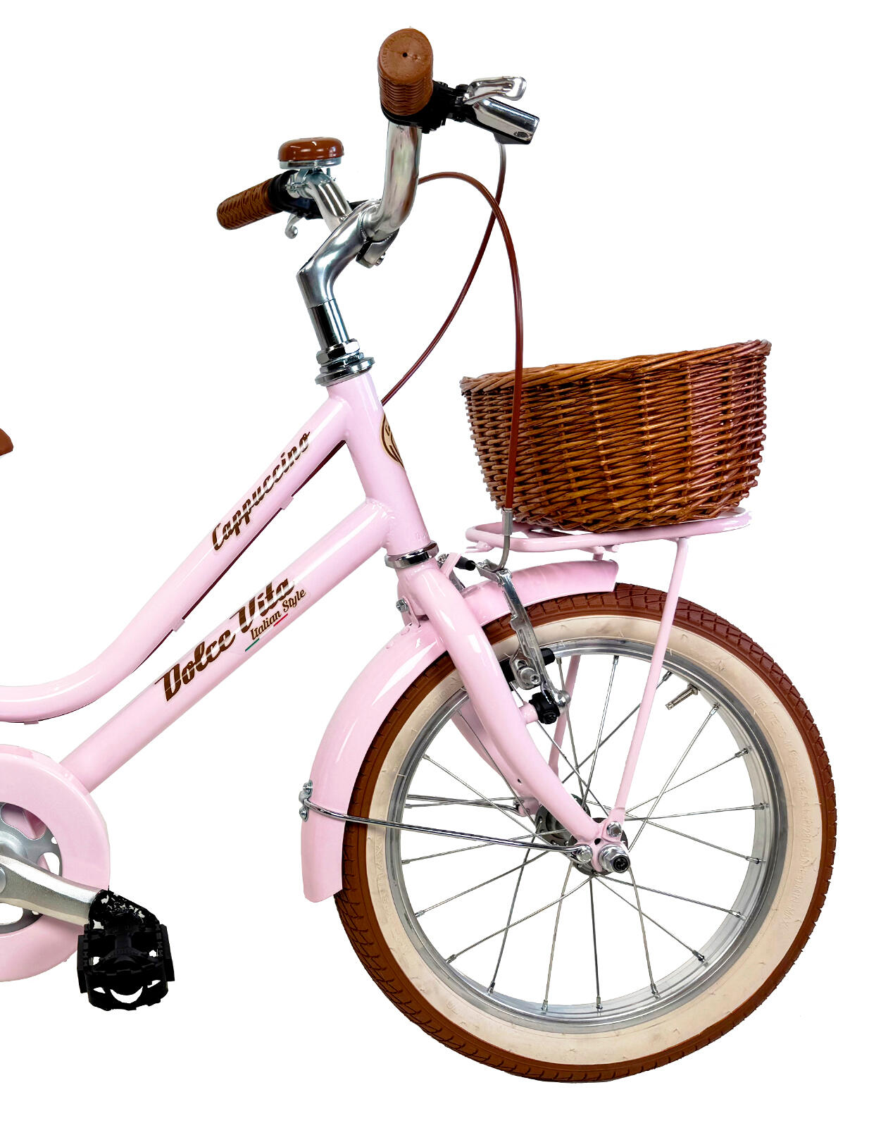 Bici da bambina Dolce Vita by Canellini CAPPUCCINO 16" con cesto - Rosa 3/3