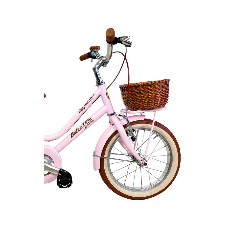 Bicicletă pentru fete Dolce Vita by Canellini CAPPUCCINO 16" cu coș - Roz