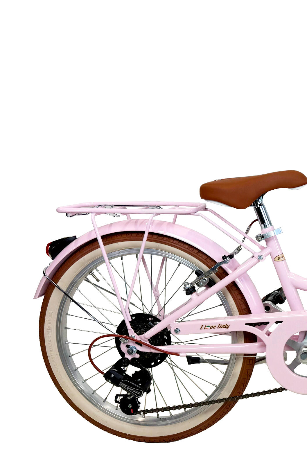 Bicicleta de menina Dolce Vita CAPPUCCINO 20" 7V com cesto - Rosa 2/3