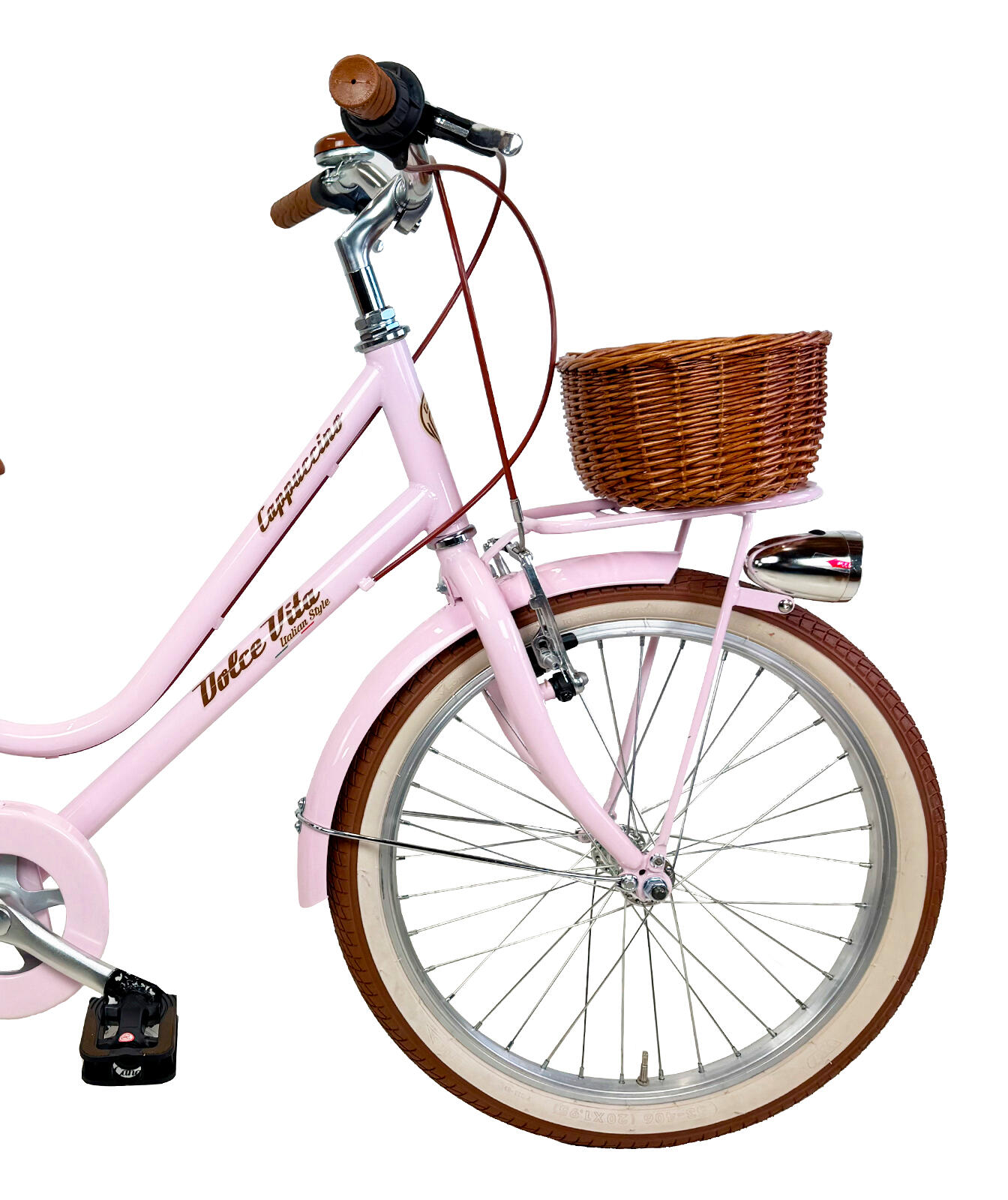 Bicicleta de menina Dolce Vita CAPPUCCINO 20" 7V com cesto - Rosa 3/3
