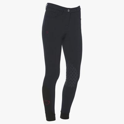 Cavalleria Toscana Jumping Rijbroek Jersey Knee Grip Meisjes Fw24 Blauw - 3/3