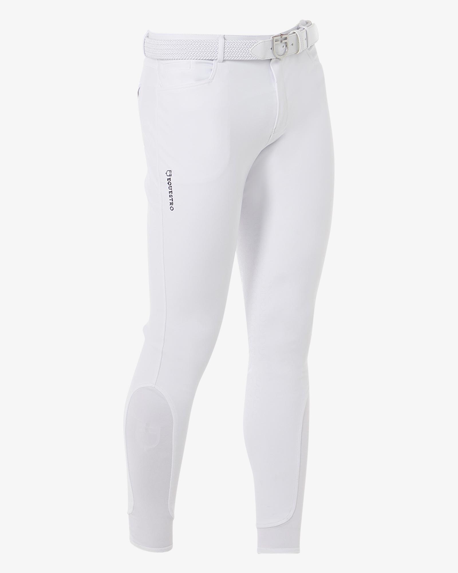 Equestro Heren Aria Slim Fit Full Grip Rijbroek Kleurloos - 3/7