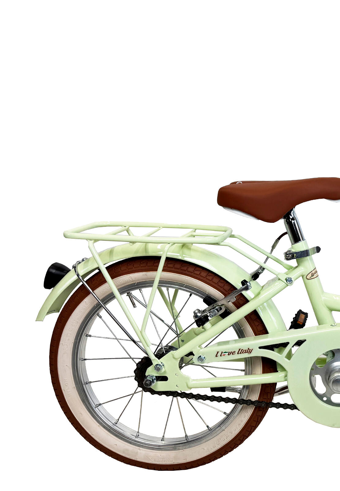 Mädchenfahrrad Dolce Vita by Canellini CAPPUCCINO 16" mit korb - Hellgrün 2/3