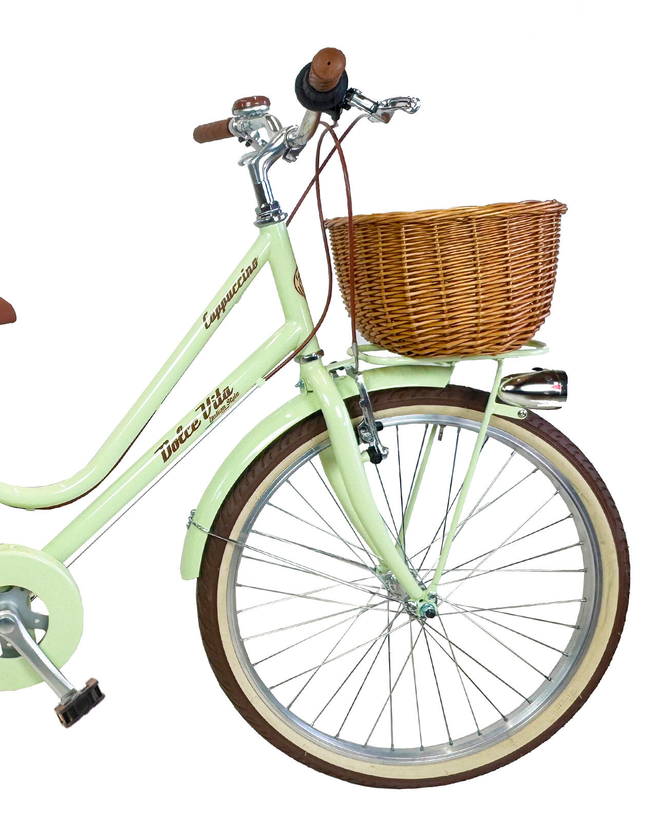 Meisjesfiets Dolce Vita CAPPUCCINO 24" 6V met mand - Lichtgroen 3/3