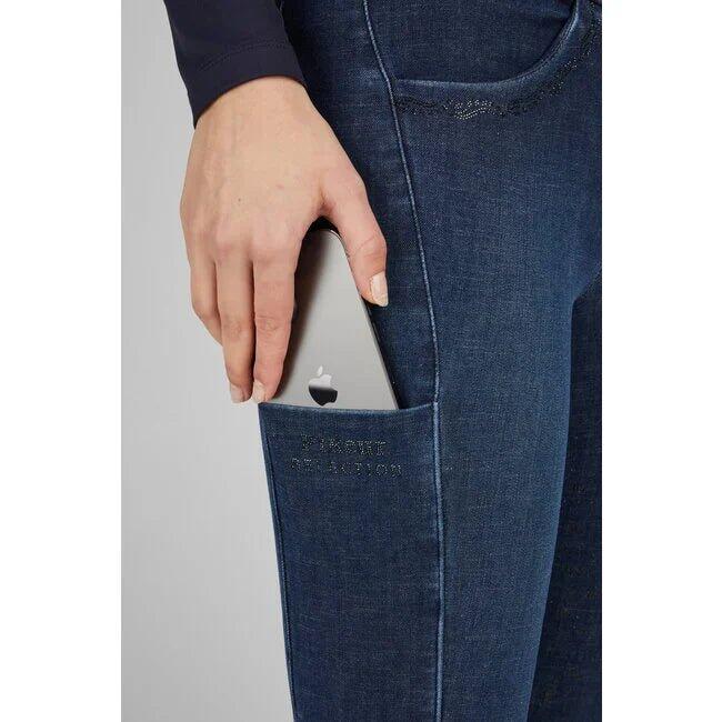 Pikeur Brinja Jeans Rijbroek Dames Blauw - 2/5