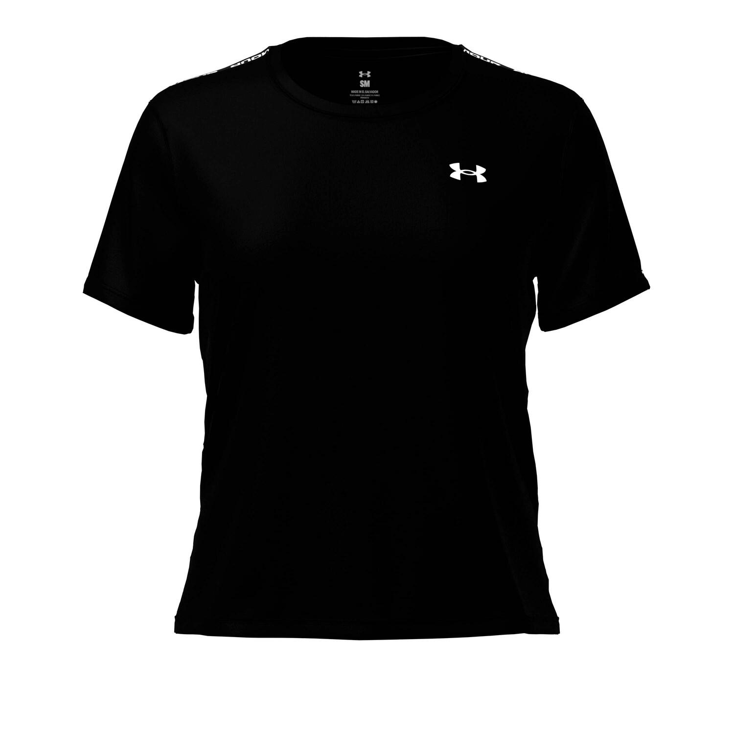 Damen‑t‑shirt Ua Tech™ Mit Logo‑band Under Armour Schwarz Und Weiß 3/3