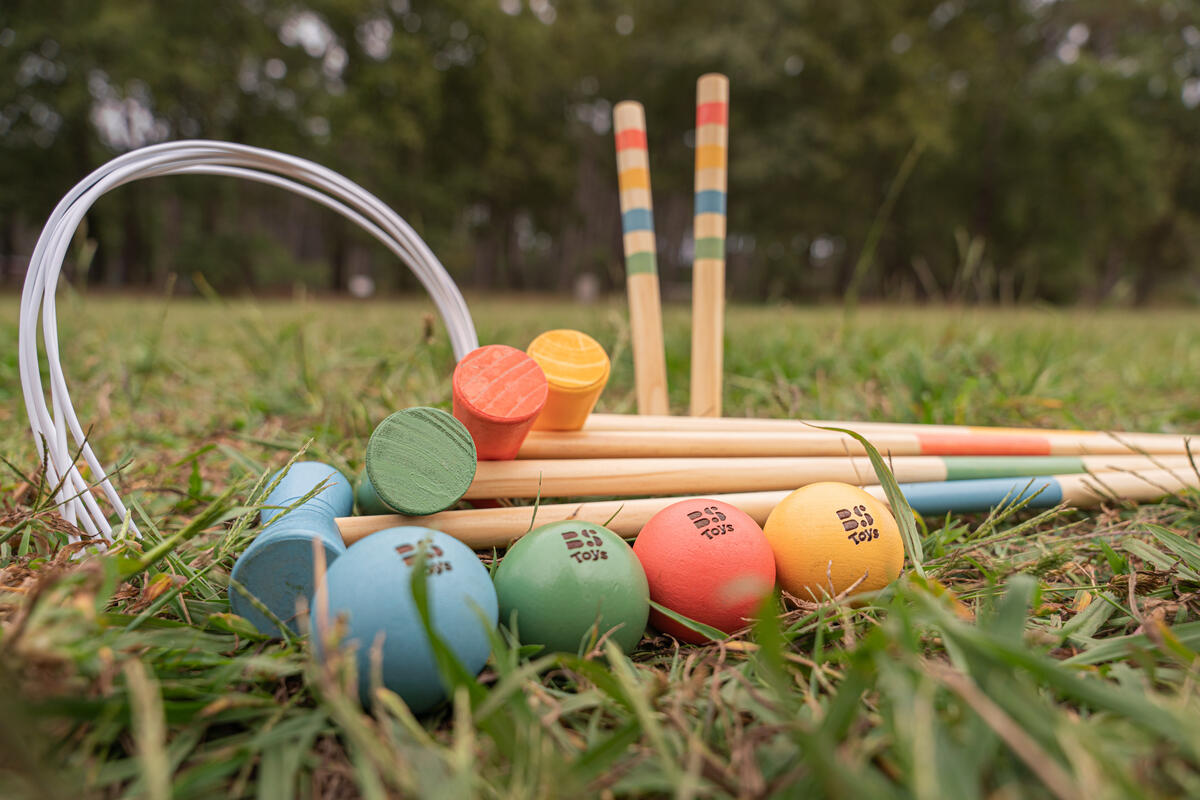 Jeu de croquet en bois - jeu de plein air pour enfants 4/8