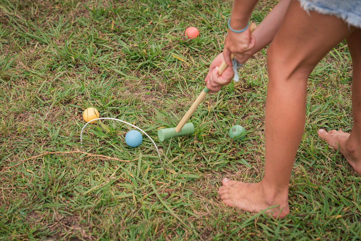 Jeu de croquet en bois - jeu de plein air pour enfants 6/8