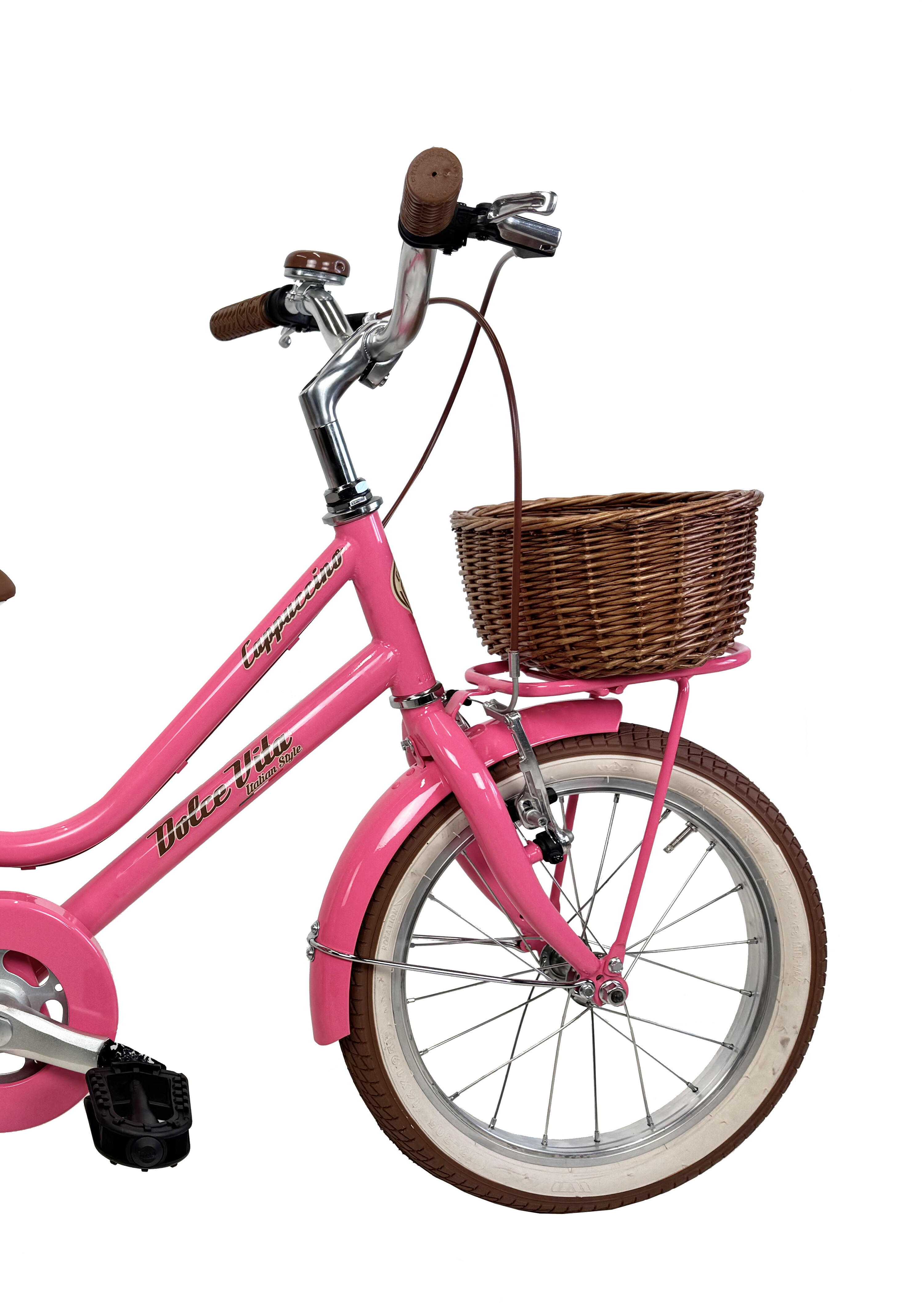 Vélo de fille Dolce Vita by Canellini CAPPUCCINO 16" avec panier - Fucsia 3/3