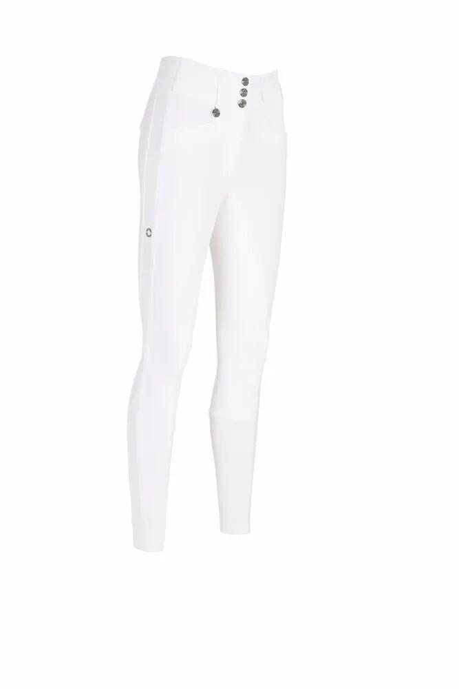 Pikeur Dames New Candela Rijbroek Lederen Grip Hoge Taille Classic Groen - 4/7