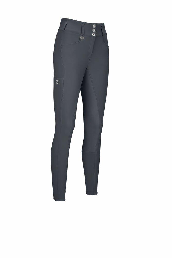 Pikeur Dames New Candela Rijbroek Lederen Grip Hoge Taille Classic Zwart - 3/7