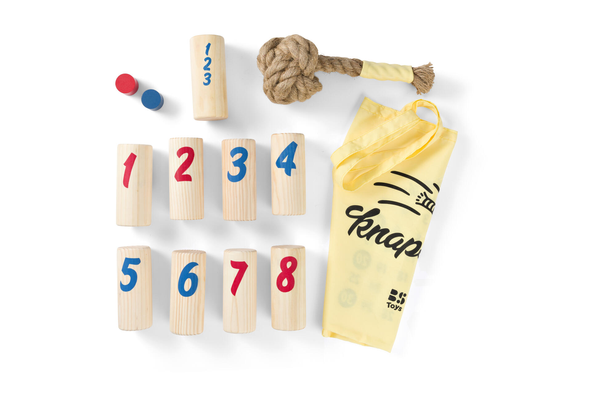 Jeu d'adresse avec des quilles en bois - jeu de lancer pour enfant 2/8