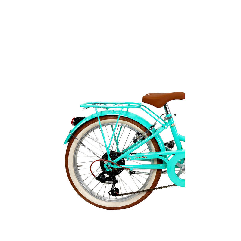Bicicletă pentru fete Dolce Vita CAPPUCCINO 20" 6 viteze cu coș - Tiffany