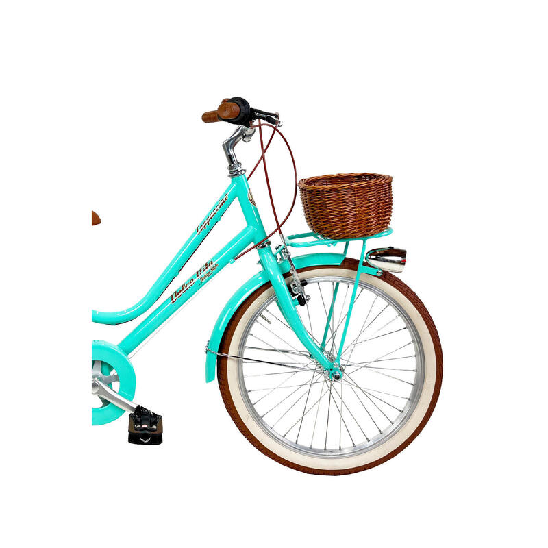 Bicicletă pentru fete Dolce Vita CAPPUCCINO 20" 6 viteze cu coș - Tiffany