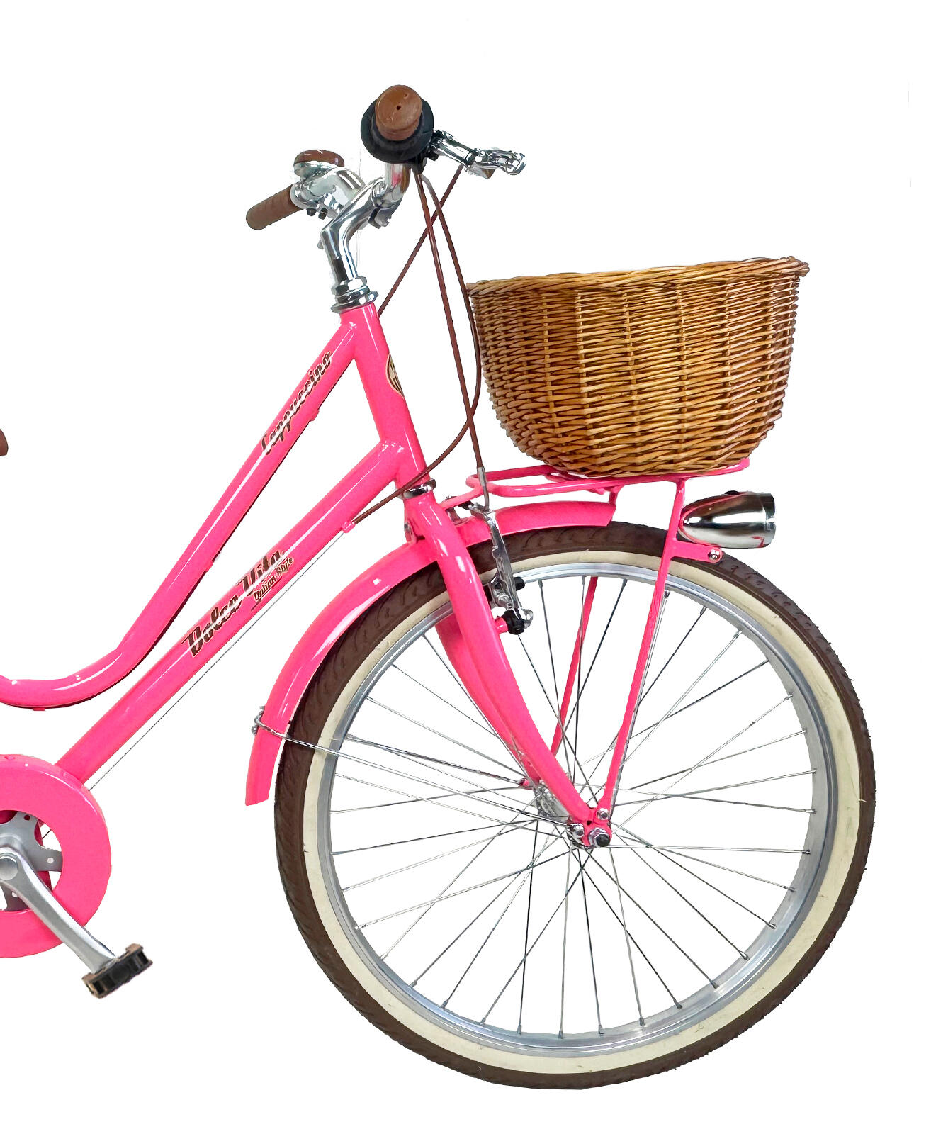 Mädchenfahrrad Dolce Vita CAPPUCCINO 24" 6V mit Korb - Fuchsia 3/3