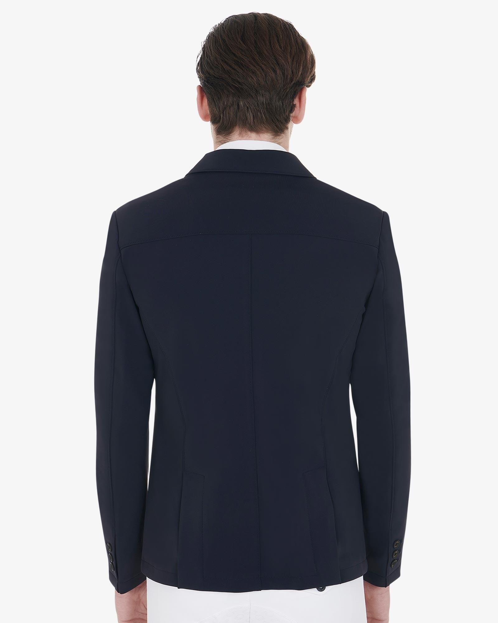 Equestro Heren Wedstrijdjas Met Contrasterend Geborduurd Logo Blauw - 6/7