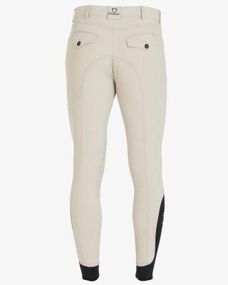 Equestro Heren Slim Fit Zomer Rijbroek Knie Grip Grijs - 7/7