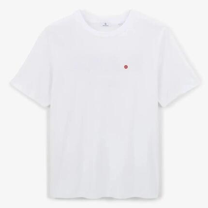 T-shirt col rond blanc en coton imprimé dos BLANCO BIARRITZ