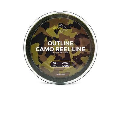Nylon da pesca Avid Outline camo reel line 18lb 1000 m