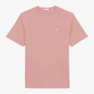 Théo t-shirt met ronde hals van roze katoen