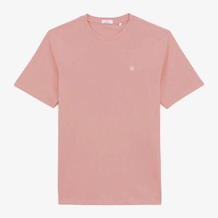 T-shirt col rond Théo en coton rose