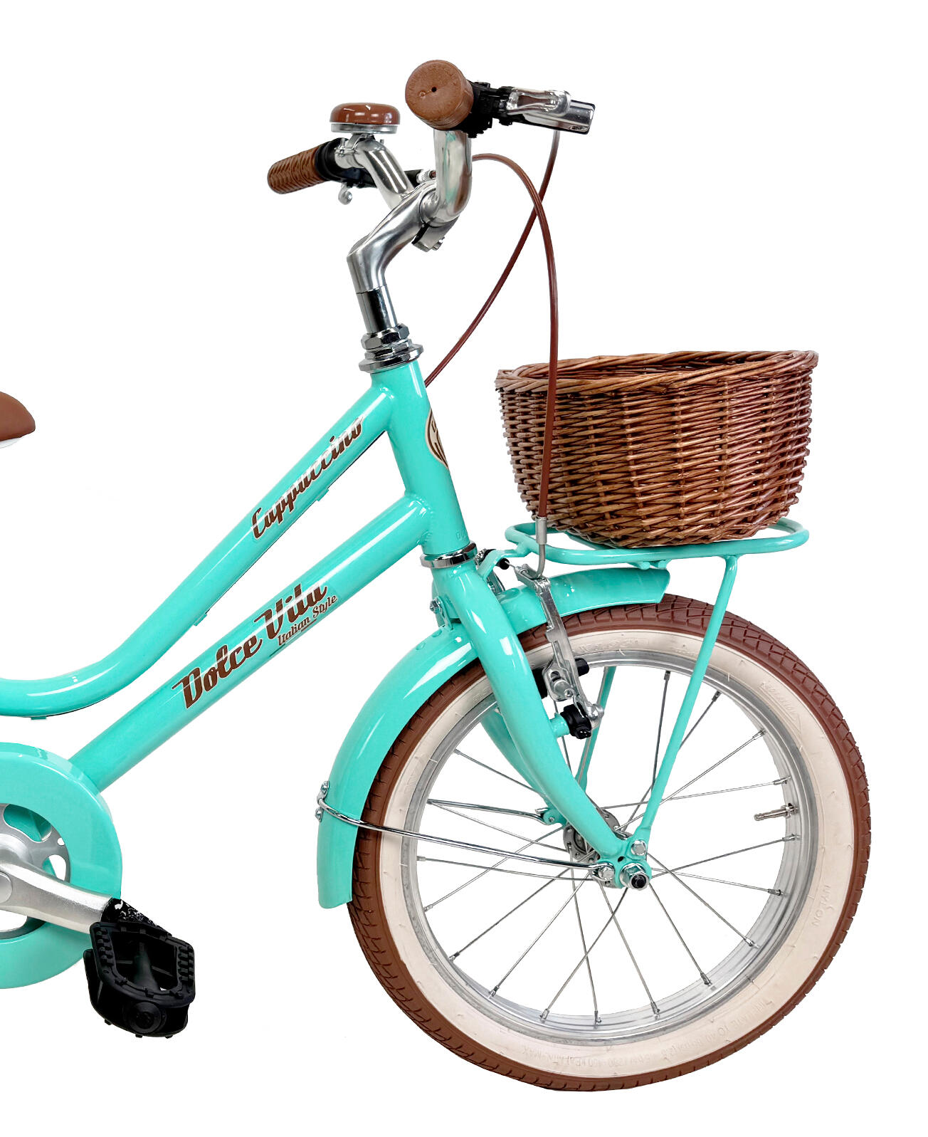 Mädchenfahrrad Dolce Vita by Canellini CAPPUCCINO 16" mit korb - Tiffany 3/3