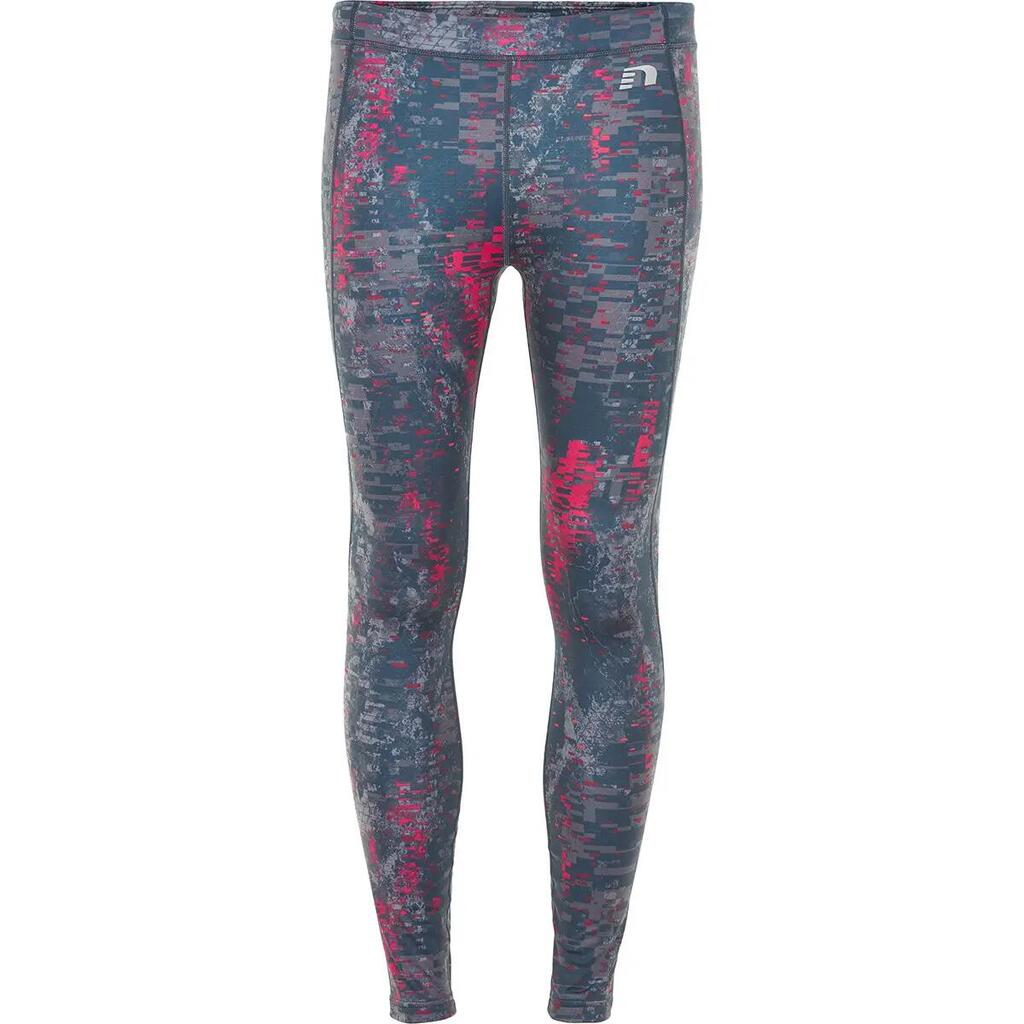 Women's tights Newline black printed warm