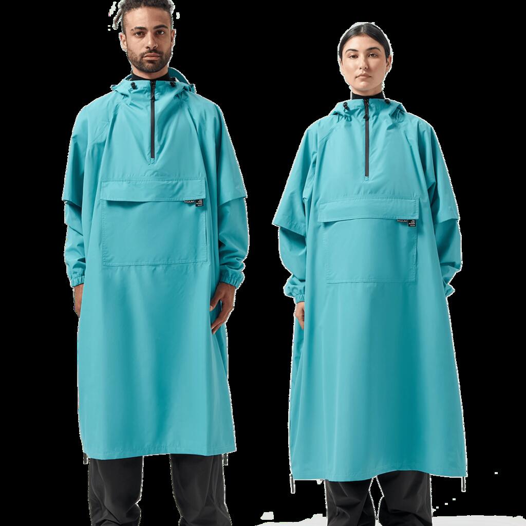 Rain Poncho – grey blue