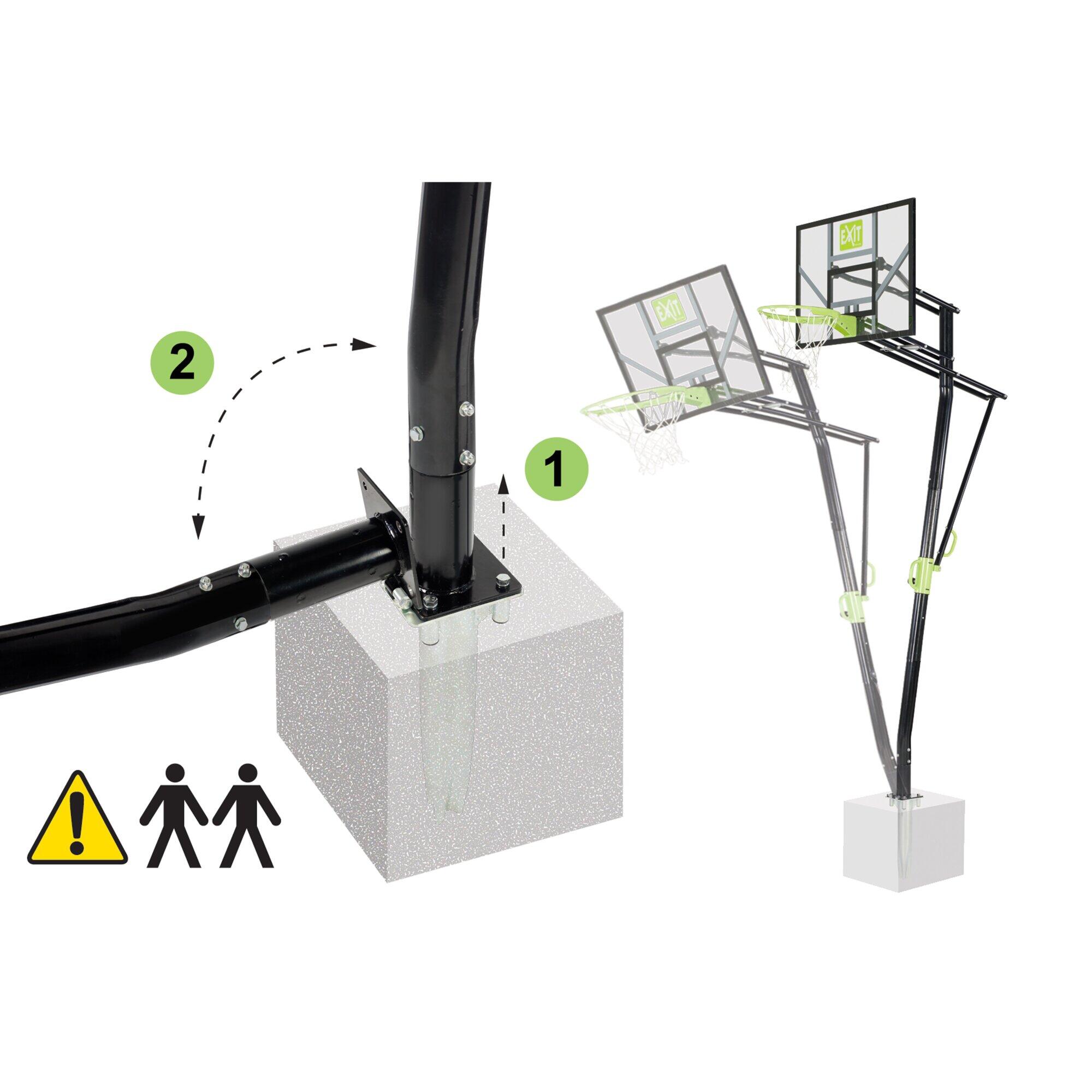 Kosz do koszykówki do montażu na podłodze i dunk ring Exit Toys Galaxy 3/7