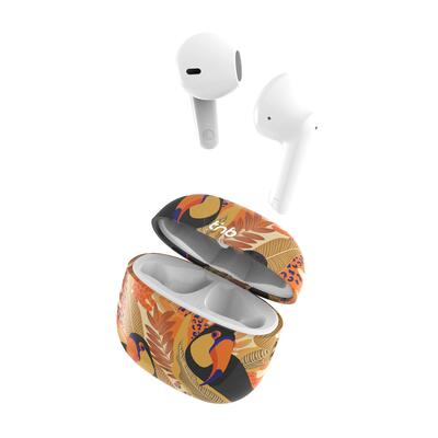 Draadloze hoofdtelefoon met oplaadetui t'nb toucan geel