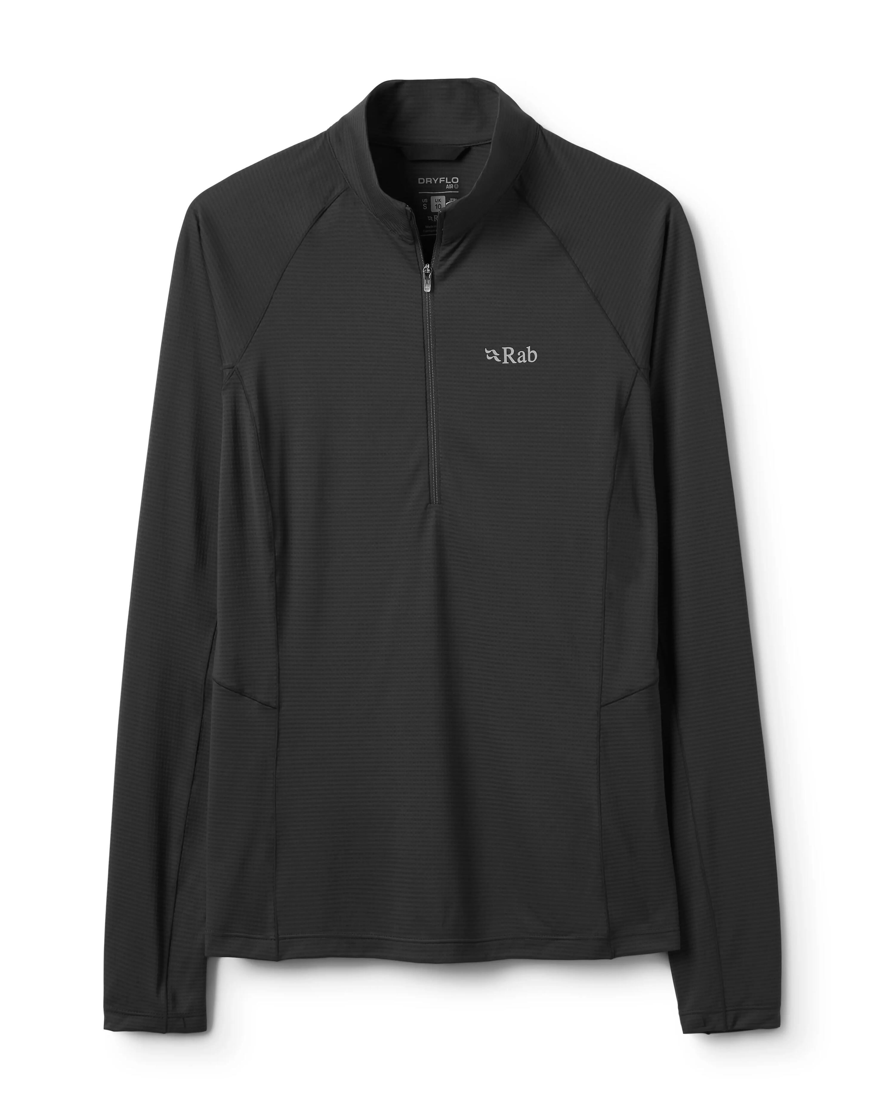 Rab Women's Sonic Long Sleeve Baselayer Zip Top Beluga -  1
