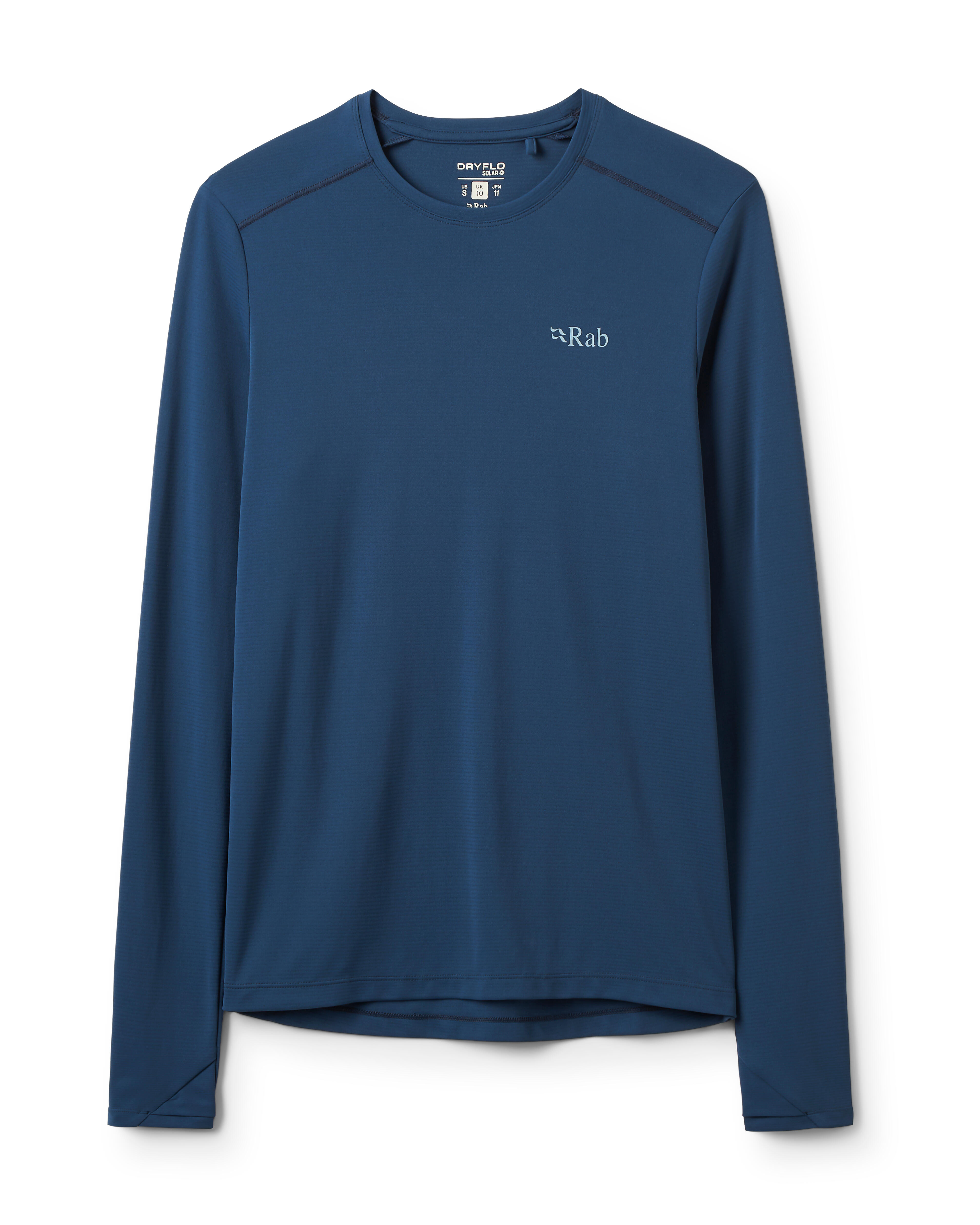 Rab Women's Force Long Sleeve Baselayer Top Tempest Blue-image-7