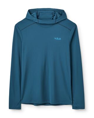Rab Men's Force Baselayer Hoody Tempest Blue